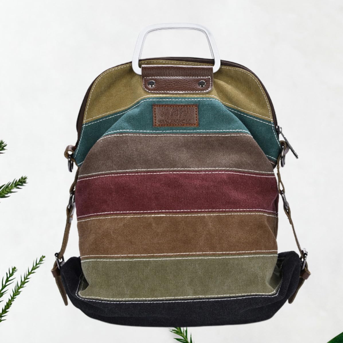 Bolso Bandolera de Lona para Mujer Gran Capacidad, Asa Resistente y Diseño Retro Elegante, Adecuado para Compras y Almacenamiento Diario