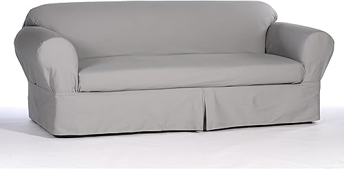 Miniatura 3 de Classic Slipcovers Funda de sofá de dos piezas de sarga de algodón de diez onzas, color amarillo