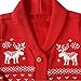SANMIO Toddler Baby Boys Girls Deer Christmas Cardigan Sweater Long Sleeve Button-up Coat 6M-4T Red