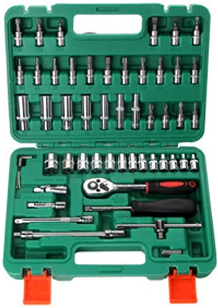 Kit de reparación de automóviles, Llave de trinquete, Juego de Llaves Torx, Herramientas de Taller mecánico, Conjunto de Herramientas de Mano automotrices Profesionales, 53 Uds.