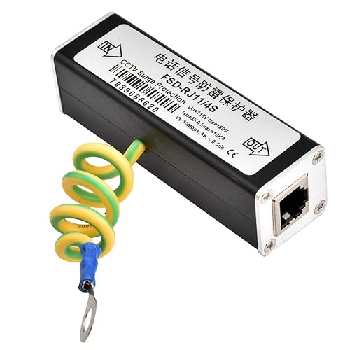 Protector RJ11, RJ11 Teléfono Fax Protector Iluminación Thunder Pararrayos Dispositivo 110V