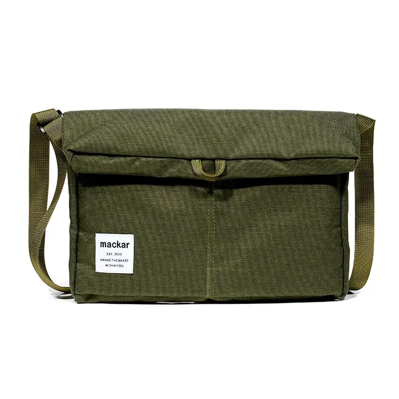 Bolso bandolera hombre verde con cremallera y correa ajustable para total comodidad