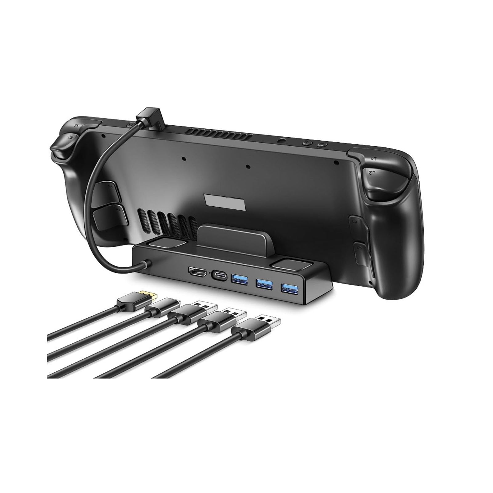 Diyeeni Estación de Acoplamiento 6 en 1 para SteamDeck OLED para ROG Ally para Legion Go con 4K 60 Hz 100 W PD Carga Rápida Ethernet de 1 Gbps 3 Puertos USB A y Tipo C