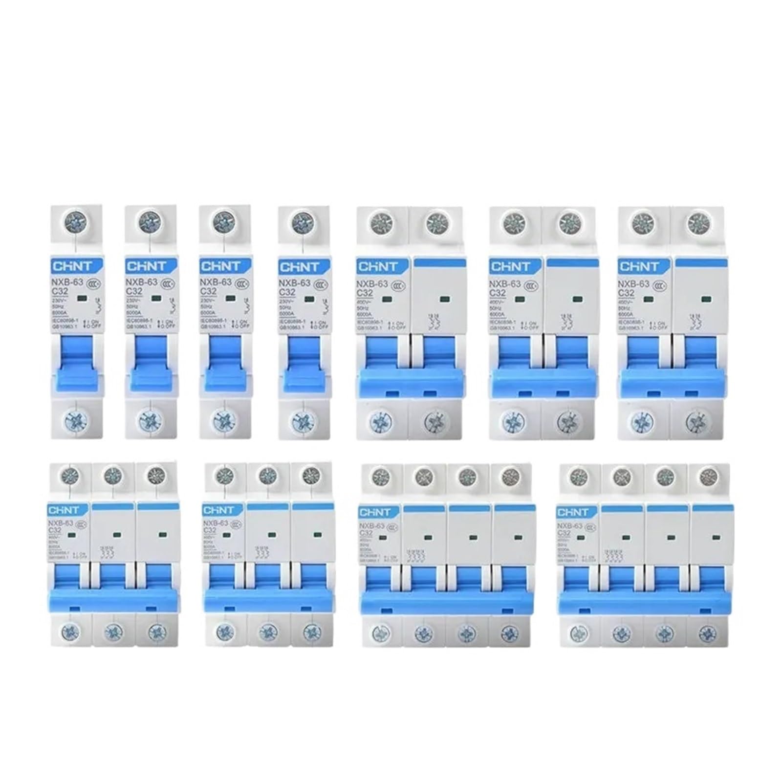 NVSFZGIYG 2pcs NXB-63 DZ47 Mini Circuit Breaker 1p 2p 3p 4p 1A- 63A House MCB with Indication(25v,2)