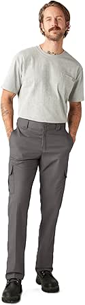 Pantalones De Trabajo Cargo Dickies Para Hombre - Corte Relaxed, Bolsillos Utility, Resistente A Arrugas Y Desgaste