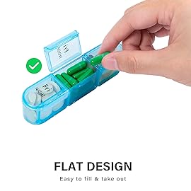 Daviky Pill Organizer 3 Times a Day, Weekly Pill Box 7 Day, Daily Medicine Organizer Case to Hold Vitamins and Medication
