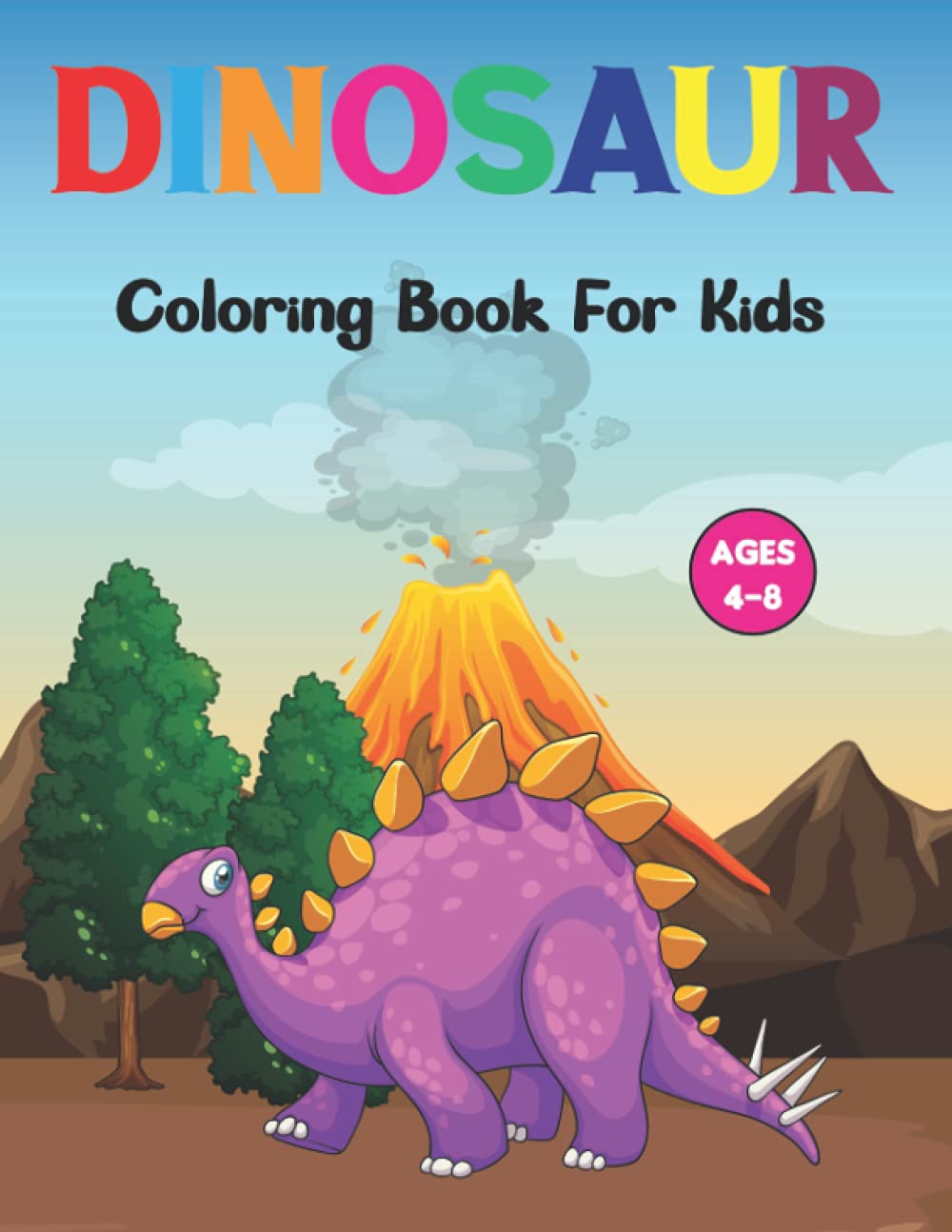 Dinosaur Coloring Book for Kids: A Dinosaur Coloring Book for Kids, Cute Kids Coloring Book With Dinosaur. Vol-1
