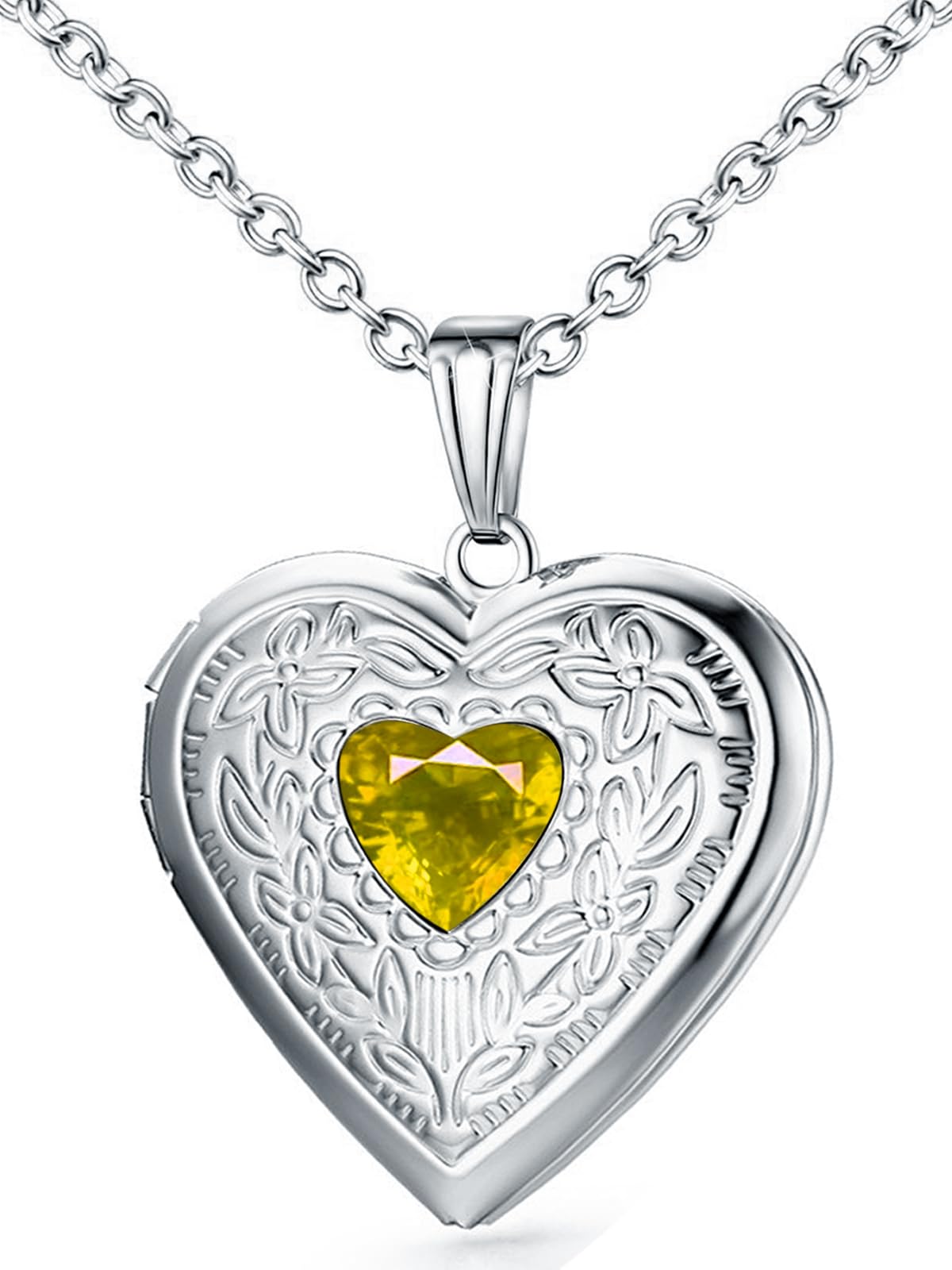 Locket Necklace That Holds Pictures Birthstone Lockets for Women Photo Locket