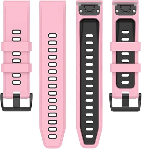 Miniatura 33 de Compatible con Garmin Fenix 6 Sapphire Watch Bands, Forerunner 945 Bands, 0.866 in Quickfit Silicona Correa de repuesto para Garmin Instinct, Fenix