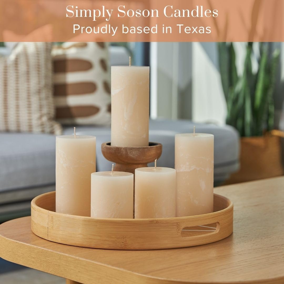 Amazon.co.jp: Simply Soson 素朴な3x6 アイボリーピラーキャンドル3個