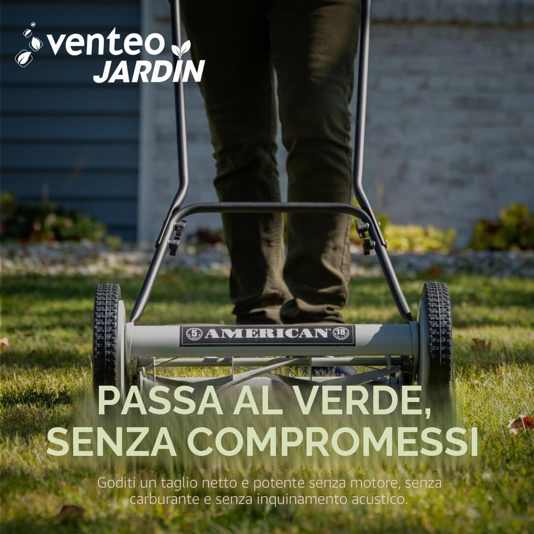 American Lawn Mower 1815-18 45,7 cm 5 lame a spinta tosaerba tosaerba, nero