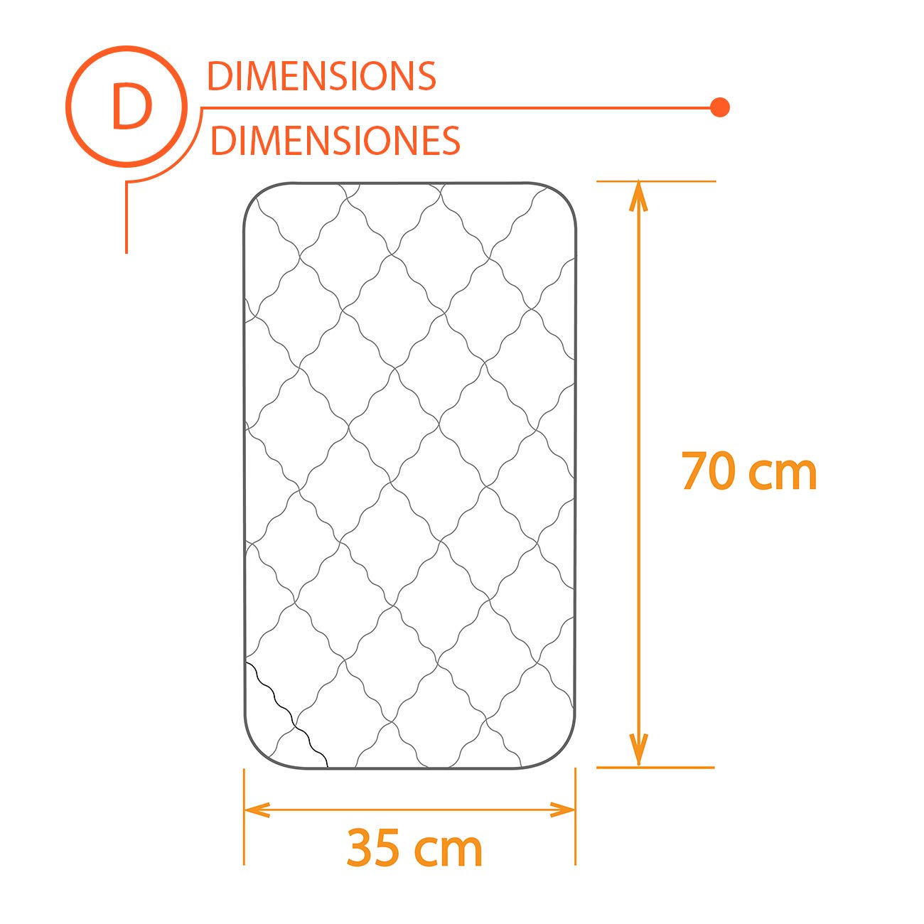 PEKITAS Lot de 3 matelas à langer imperméables pour bébé en fibre de bambou enroulable portable 35 x 70 cm