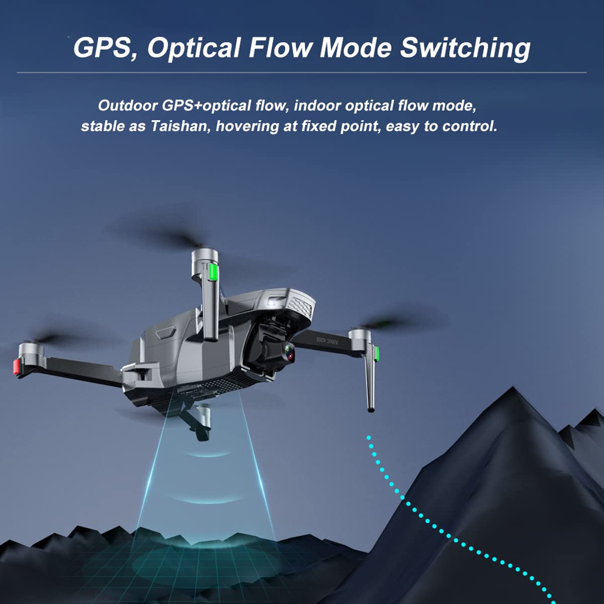 Quadricottero RC per Adulti, Drone GPS con Fotocamera 4K, Ritorno Automatico, Giunto Cardanico a Tre Assi, modalità Brushless, Flusso Ottico Altezza Fissa, Video Foto Gesto, Segui Immagine,