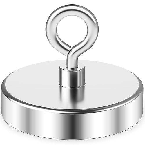 Vista 19 de Grtard Imán de pesca de neodimio, imán fuerte de 500 libras, imanes de pesca magnéticos resistentes para removedor, imanes redondos súper potentes