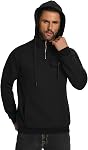 MLANM Sweat-shirt à manches longues avec poche pour hommes à capuche
