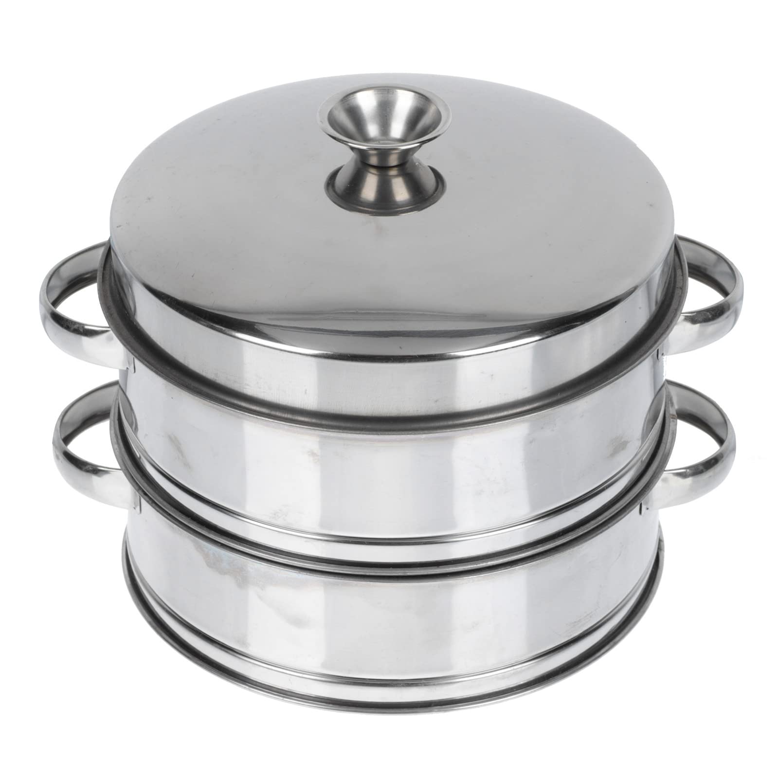 DOITOOL Stainless Steel Stack and Steam Pot Set with Lid, Steamer Saucepot Double Boiler