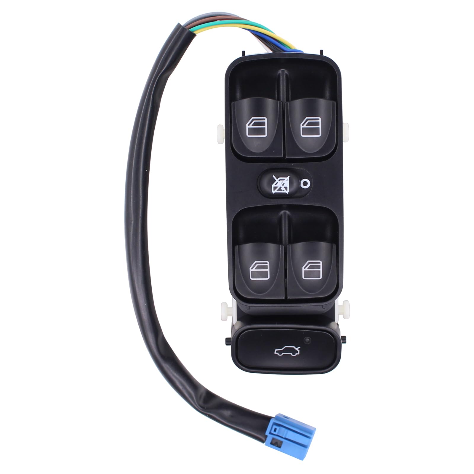 Interruttore elettrico Master Control per Mercedes Classe C W203 S203C180 C200 C220 Console Alzacristallo sinistro Sblocco cofano Pulsante