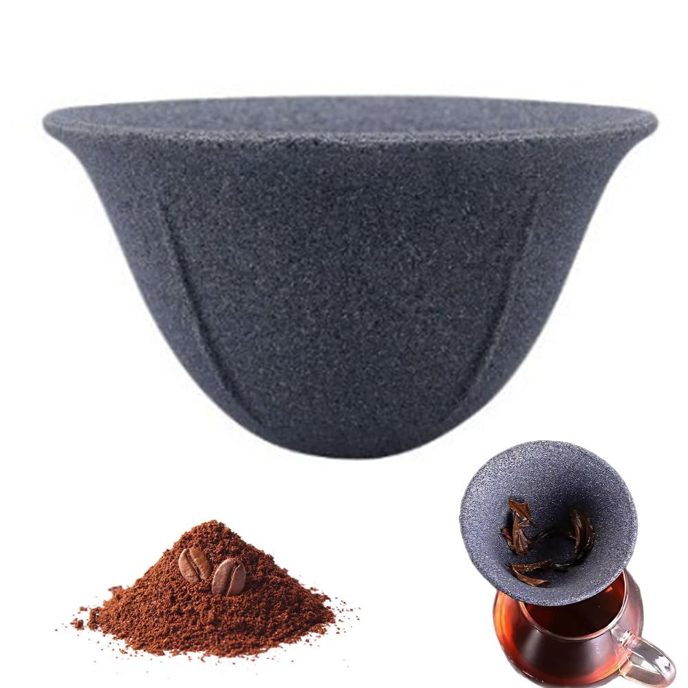Ouliget Ceramic Stone Coffee Filter, Non-Porous Japanese Coffee Filter, Reusable Precision Strainer for Home Office Tea Coffee