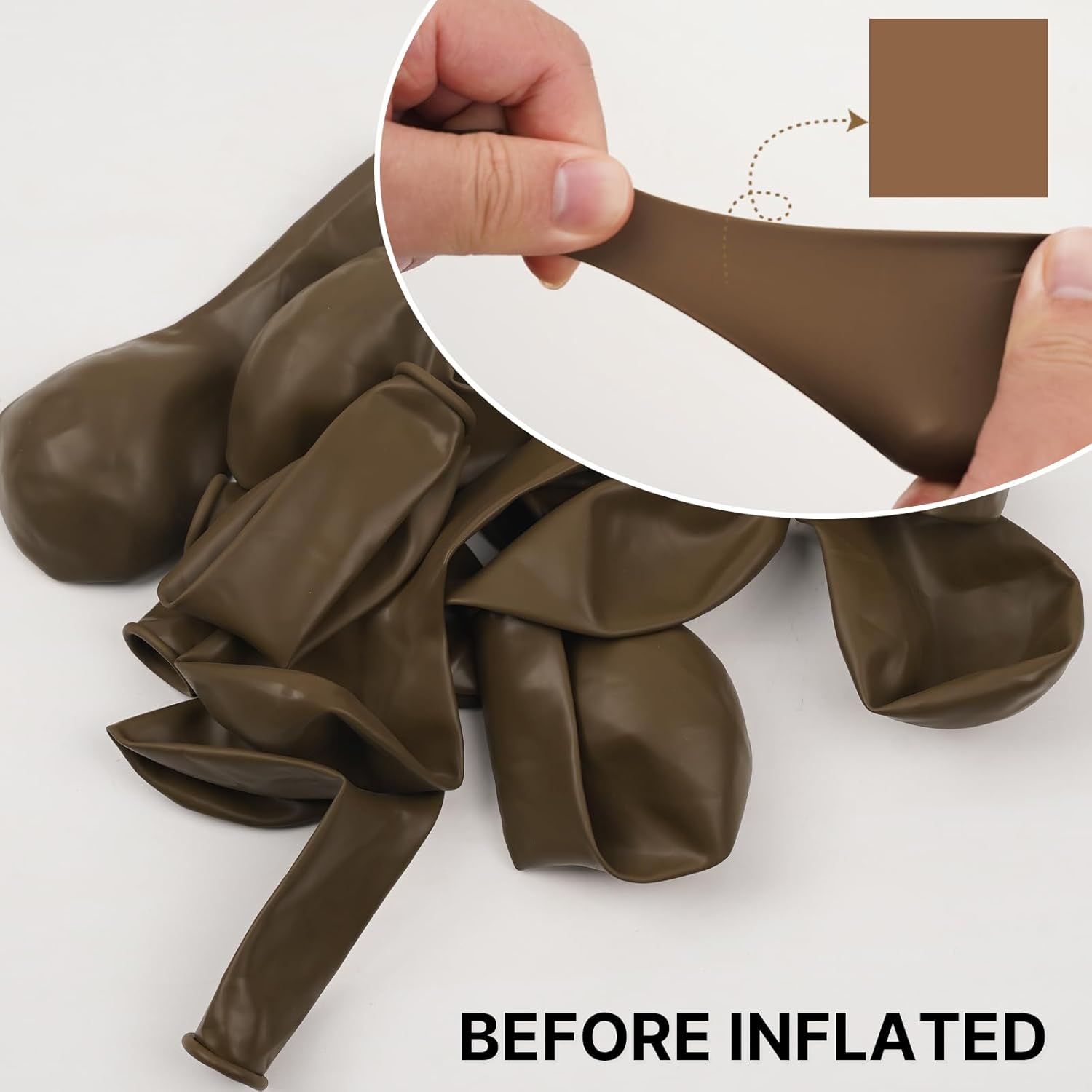 PartyWoo Brown Balloons 100 pcs Different Sizes of 18 12 10 5 Inch Boho Neutral Coffee Dark Brown Balloon Arch Kit Garland for Wedding Baby Shower Gender Reveal Birthday Party Decorations Brown-F09