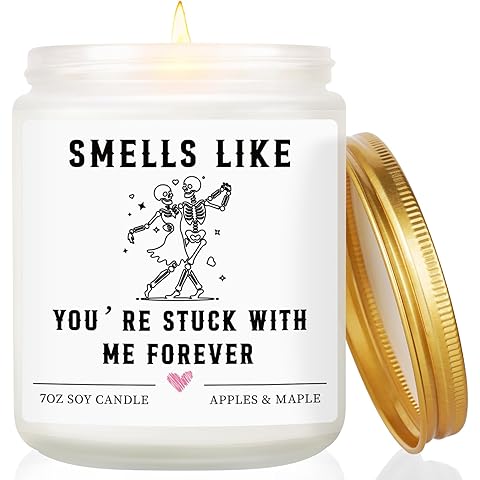 Gifts for Her Him, Anniversary Candle Gifts for Men Women - Apples Maple Scent, Val...