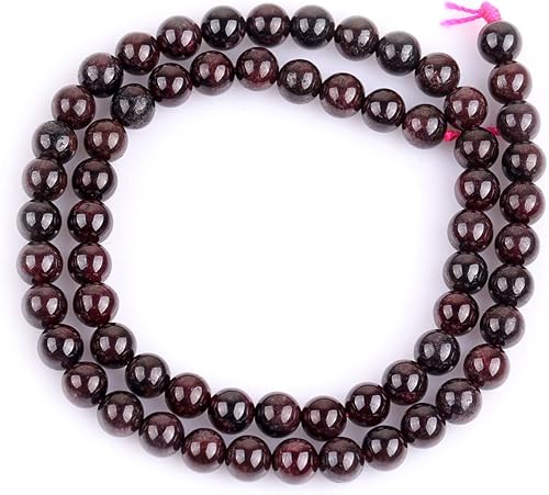 Miniatura 25 de JOE FOREMAN Cuentas de granate para hacer joyas, piedras preciosas naturales, semipreciosas, 0.472 in, redondas, esmeriladas, mate, envejecidas, 15