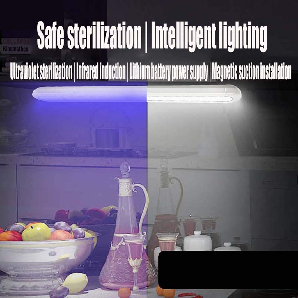 TJH Lámpara de esterilización Ultravioleta LED de inducción Inteligente UVC, Armario Armario de Vino Lámpara de desinfección Esterilización Eliminación de ácaros -USB de Carga