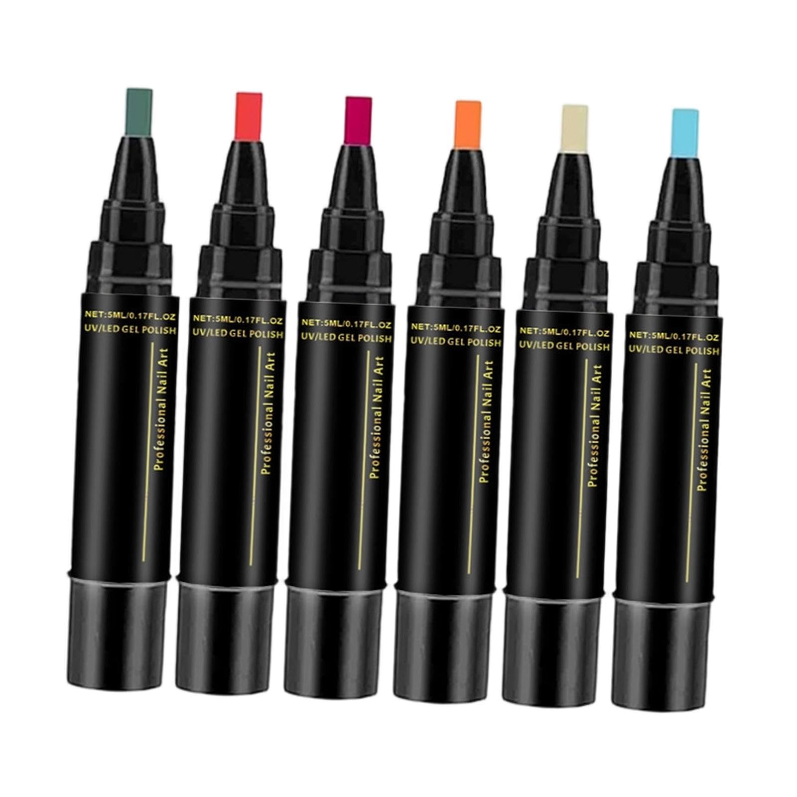 SECRET DESIRE 6 Pieces Nail Polish Pen Home Portable Quick Drying Multicolor Nail Art Pens Style E-image-22