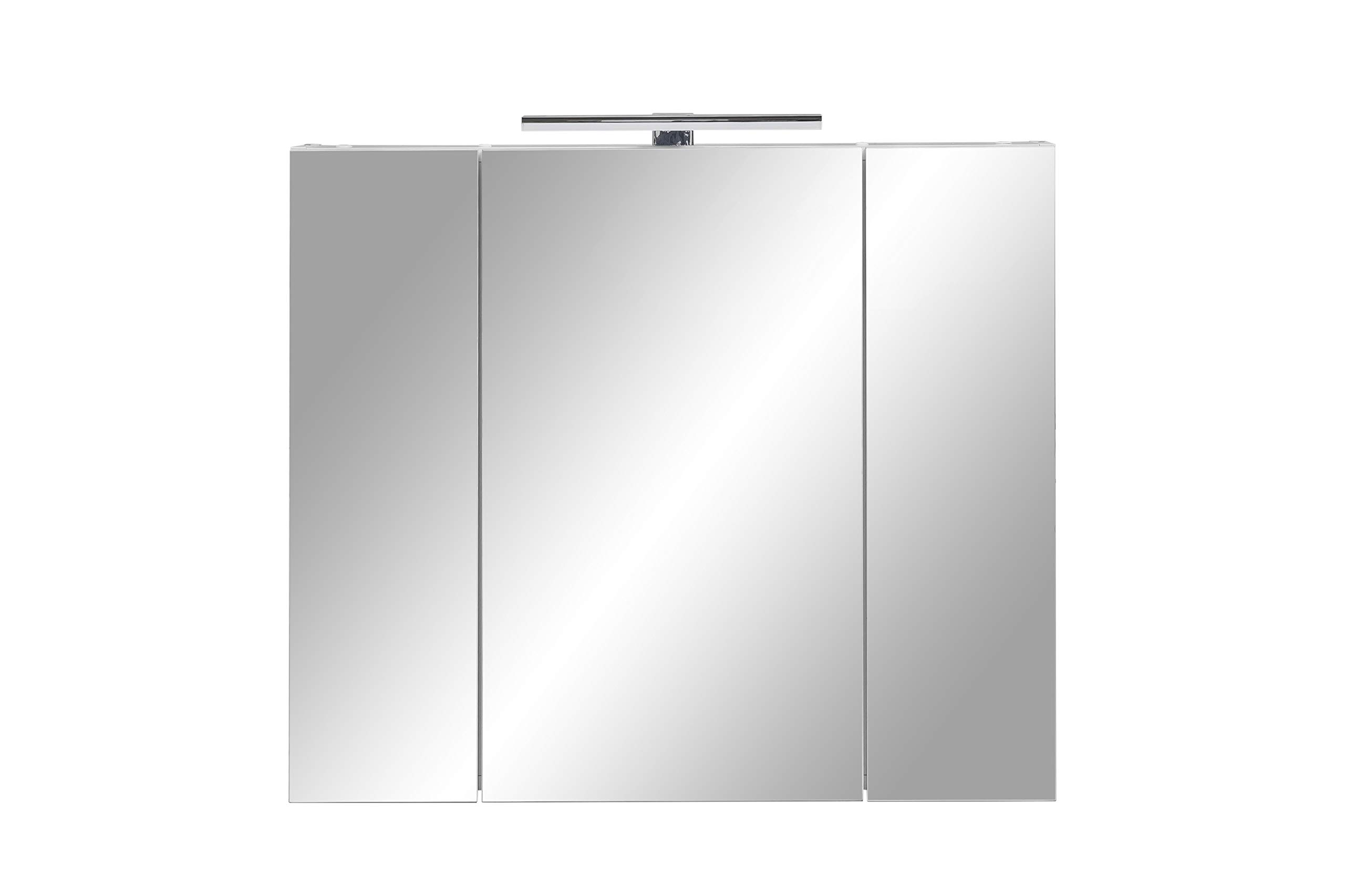 Schildmeyer Limone Armoire De Toilette avec Miroir, Matériau Dérivé du Bois, Blanc Mat, 80 x 74,4 x 16 cm