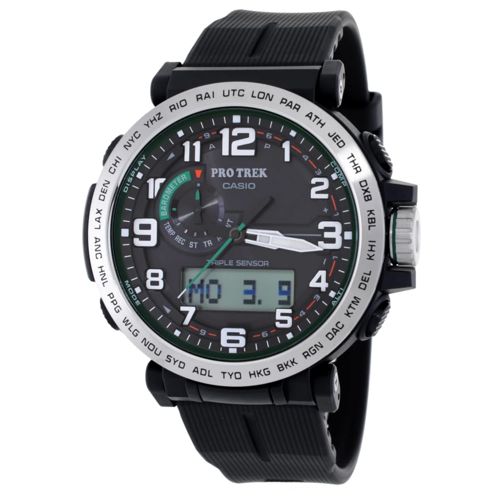 PRG601 Series | Pro Trek | 100M WR | 1/100 SEC Stop Watch | Compass/Alt/Baro-Thermo | Tou…