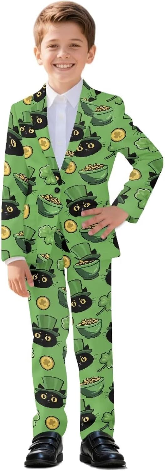 Boys' Tuxedos Slim Fit 2-Piece Boy's Suit with Pockets, Blazer and Pants