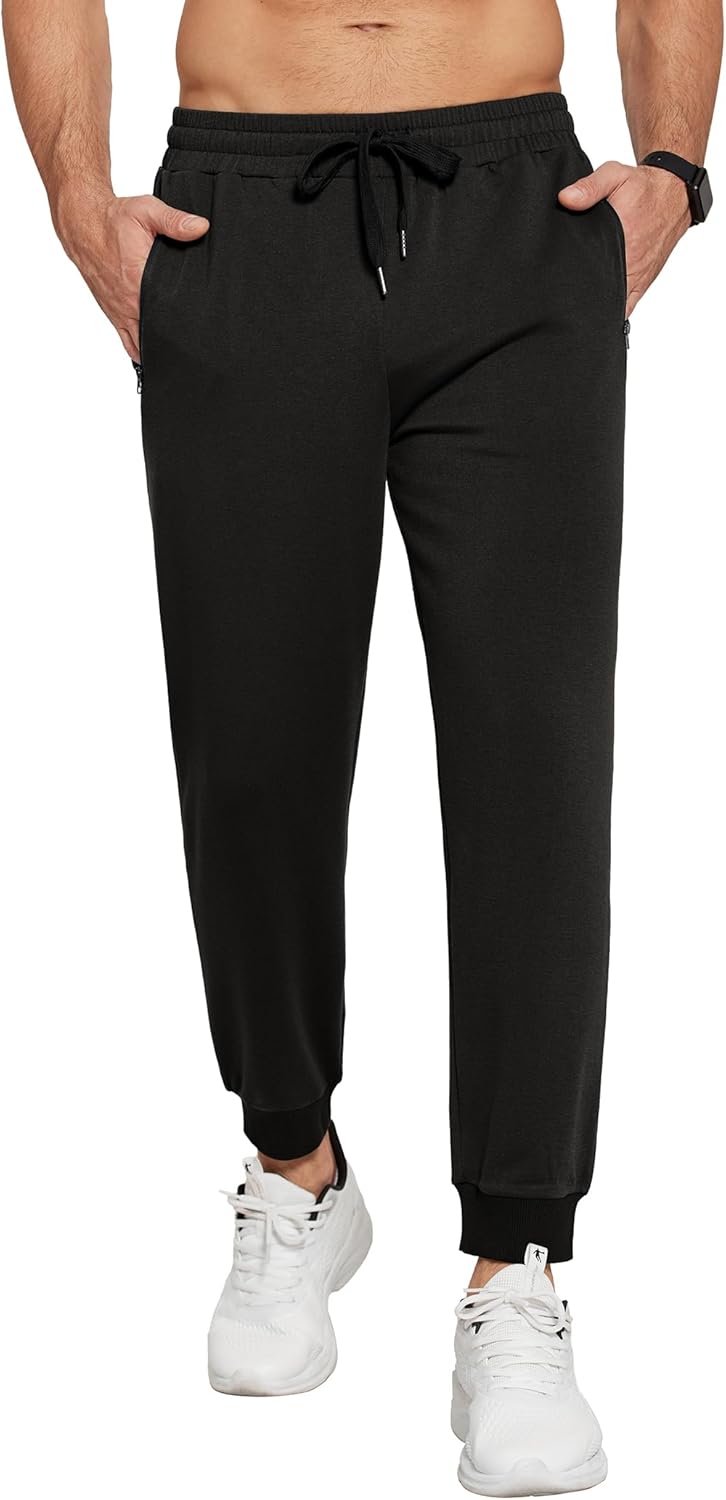 COOFANDY Men's Joggers Workout Sweatpants Casual Athletic Gym Pants Lightweight Elastic Wasit Trousers with Pockets Black - Image 2