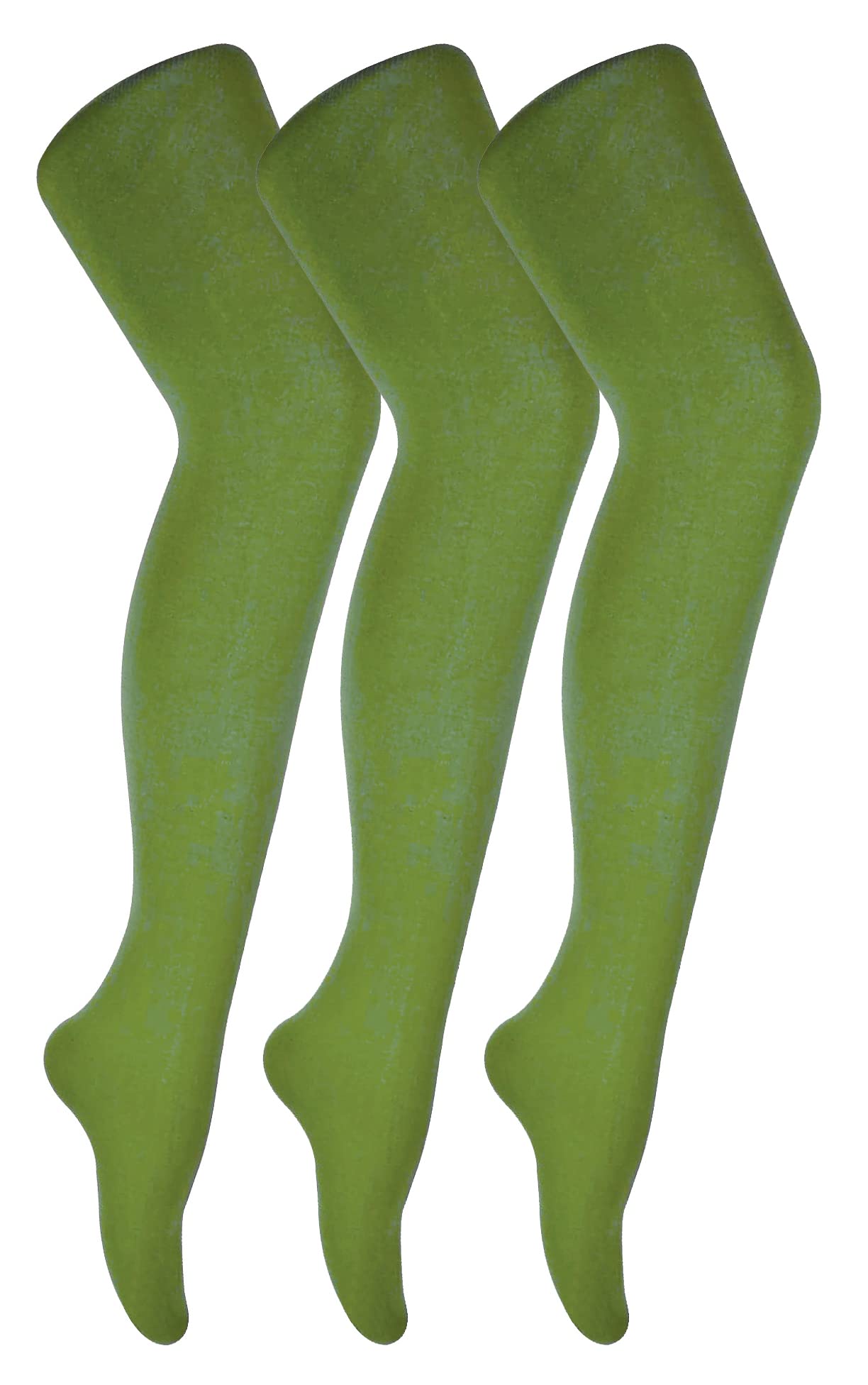 Sock Snob Women's Khaki 3 Pair Multipack Plain Coloured Opaque 80 Denier Tights
