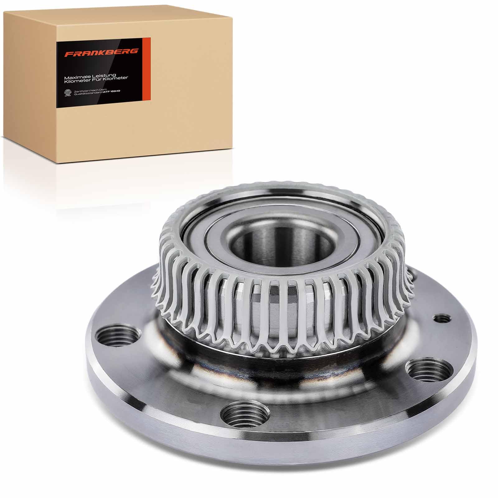 Frankberg 1x Wheel Bearing Hub Wheel Hub Rear Axle Compatible with A3 8L1 1996-2003 TT 8N3 TT Roadster 8N9 B.o.r.a 1J2 B.o.r.a Variant 1J6 Golf Leon O.c.t.a.v.i.a I/II Replace# 800179D