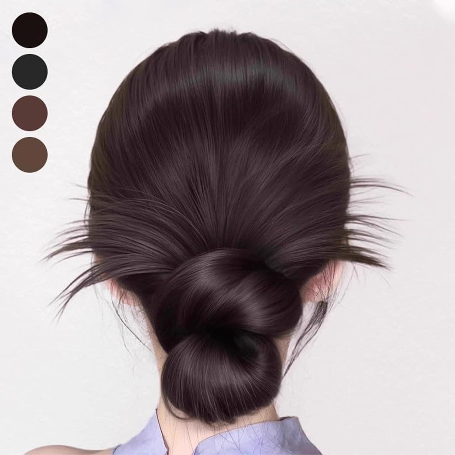 Amazon.com : Clip-On Feathered Bun Wig, Messy Bun Hair Piece  display picture 1