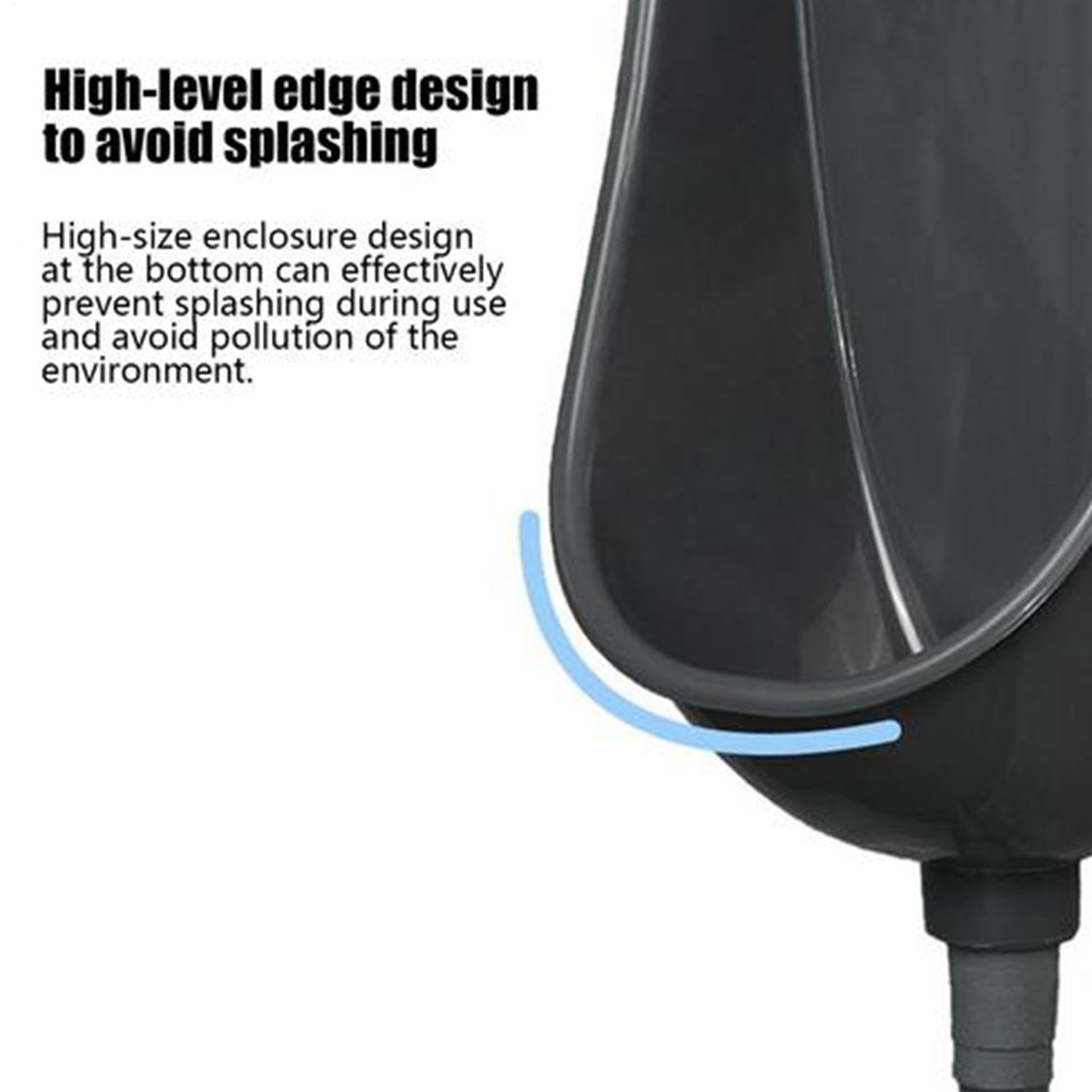 Wasserlos Urinal Mit Deckel Komplett Set - Tragbares Wandurinal Mit Ablaufschlauch Für Garten Outdoor - Wandpissbecken Für Herren