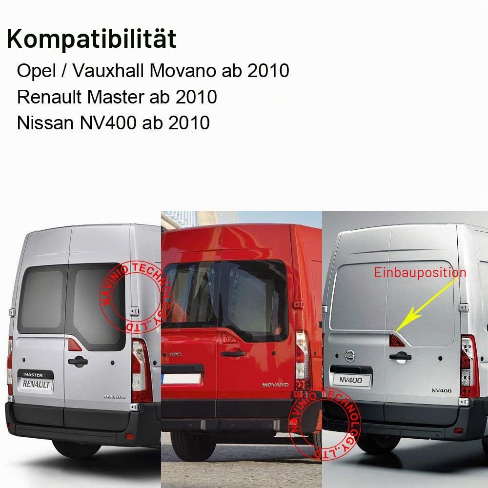 Auto Dritte Dach Oben Halterung Bremslicht Kamera Bremslicht Rückfahrkamera für Opel/Vauxhall Movano ab 2010 Renault Master ab 2010 Nissan NV400 ab 2010