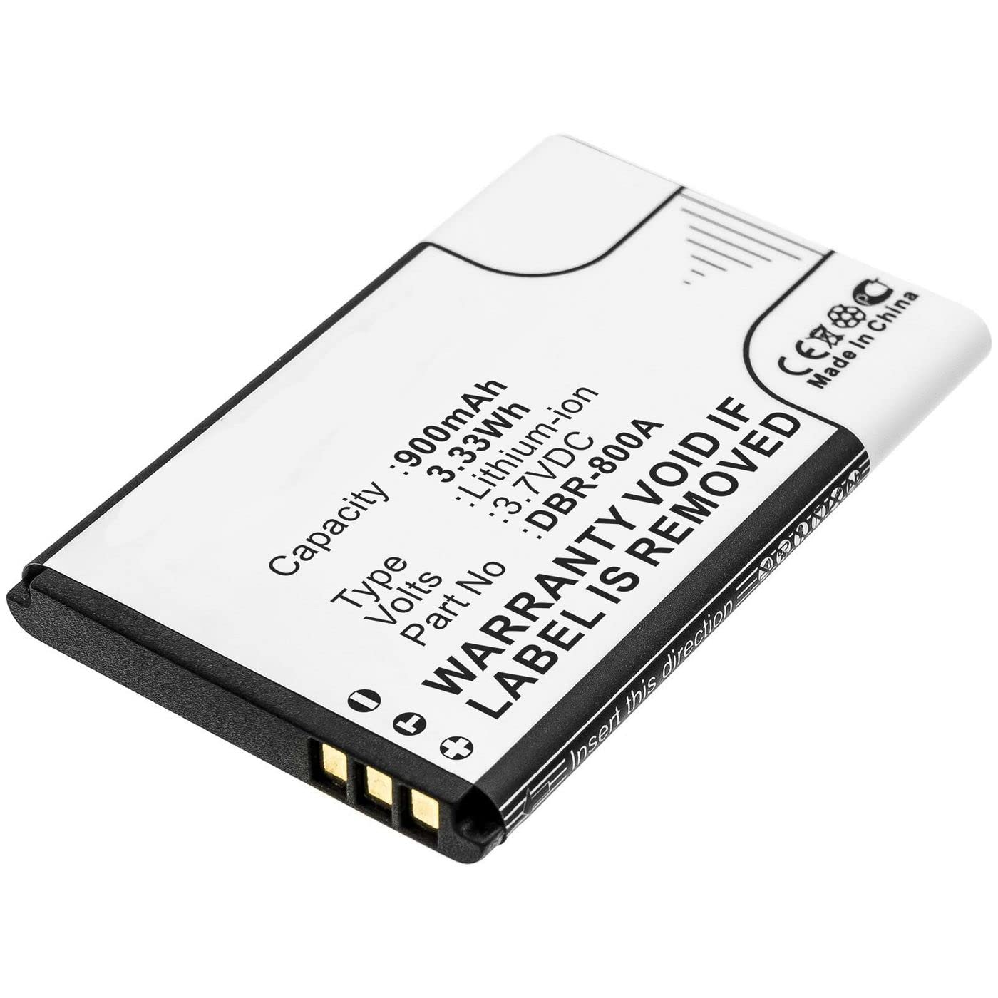 CoreParts Sparepart Mobile Battery for Doro 3.33Wh Li-ION 3.7V 900mAh, DBR-800A, DBR-800B (3.33Wh Li-ION 3.7V 900mAh Black for Doro Mobile, Smartphone Primo 805, 6520, 6530, 1350, 1360, 1361,)