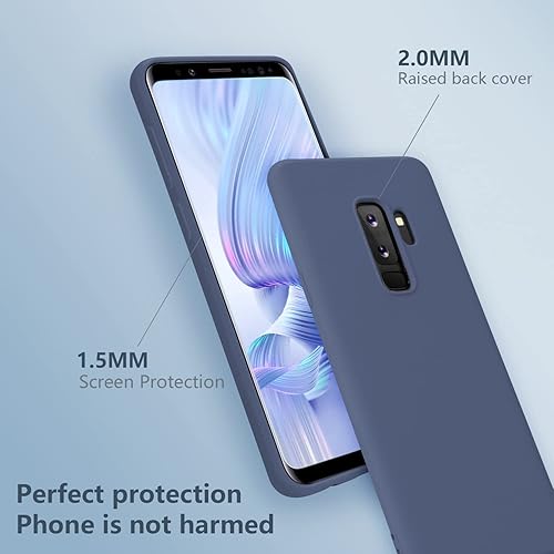 Miniatura 10 de Funda Samsung Galaxy S9 Plus, silicona líquida, delgada, suave, TPU, protección de cuerpo completo, a prueba de golpes, para Galaxy S9+ de 6.2