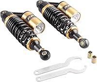 Vista 13 de amortiguadores de aire GZYF 400 mm ajuste universal para motocicleta Honda Suzuki Yamaha Kawasaki ATV Go Kart Quad motocicletas deportivas negro