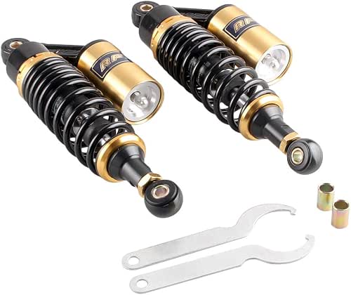 11" 280mm Pair Rear Adjustable Air Shock Absorbers eye to