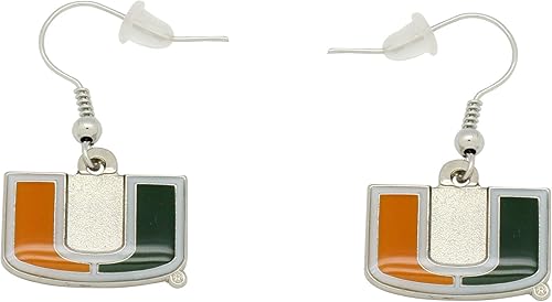 Miniatura 4 de aminco NCAA - Aretes colgantes unisex para adultos con logotipo de la NCAA North Carolina Tar Heels