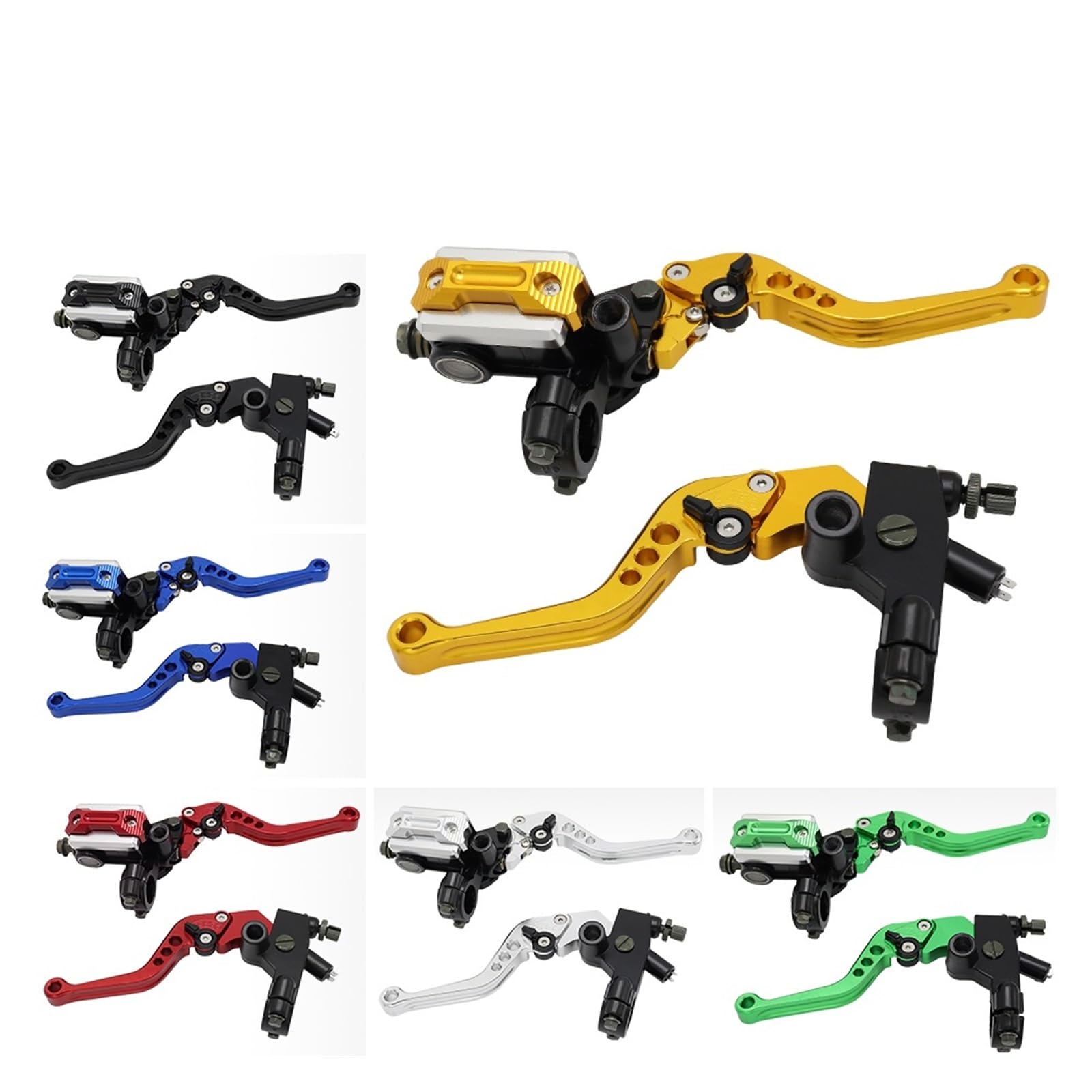 para Ho&nda para Motocicleta para Ya&maha CNC, Varilla De Bomba De Embrague De Freno, Accesorios De Cilindro Maestro Hidráulico, Pista De 7/8 "y 14mm Palancas Frenos