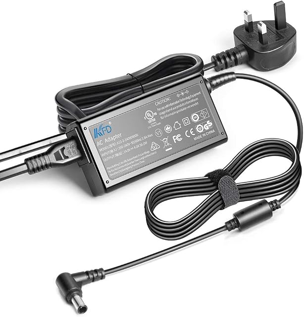 KFD 14V Power Supply Cable for Samsung SyncMaster U28E590D S24D300HL LS24F350 S24C570HL S27C750P T35F LT24C310 AD-3014 AD-4214L Samsung CF390 CF391 CF398 CF591 Series 22"24" 27" 32" Monitor UK Charger