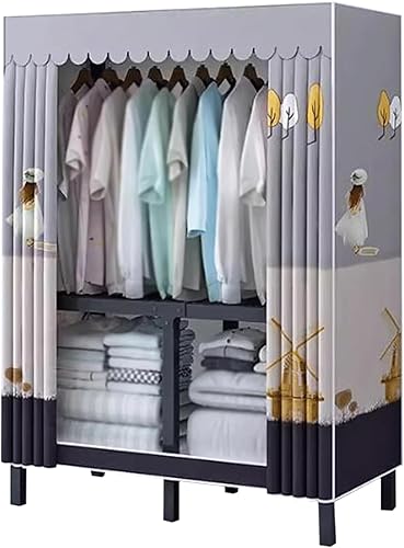 Miniatura 16 de large closets Portable Wardrobe Closet with Hanging Areas Metal Steel Closet Clothes Closet for Bedroom Hanging Foldable Wardrobe Closet
