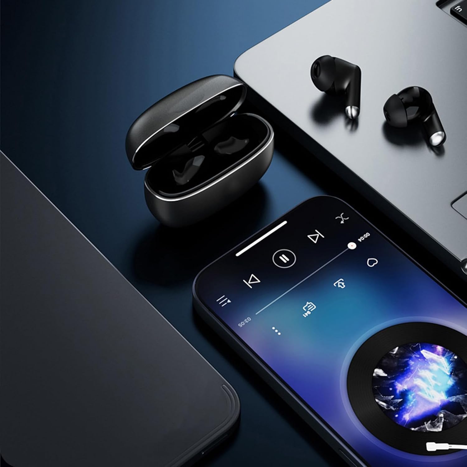 AI Language Translator Earbuds, Real Time 164 Language Translation with ENC Noise Cancellation, 5.4 Wireless Earbuds for Travel Business Learning (Black)