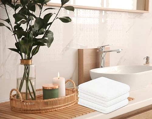 Miniatura 7 de Paquete de 16 paños de algodón para cuerpo y cara, 12 x 12 pulgadas, paquete de 16, ropa de lavado multiusos y ligera para la cara. Altamente