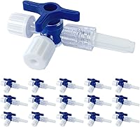 TICOMI 3-Way Stopcocks Pack of 16: Disposable Sterilized Luer Lock Valves for Lab, DIY & School Projects