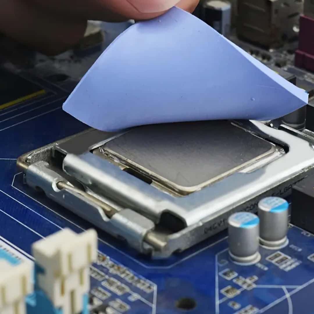 Arkusz silikonowy o wysokiej przewodności cieplnej - 200 mm x 400 mm uszczelka ze smaru termicznego do elektroniki(Blue,8.0mm - 5W)