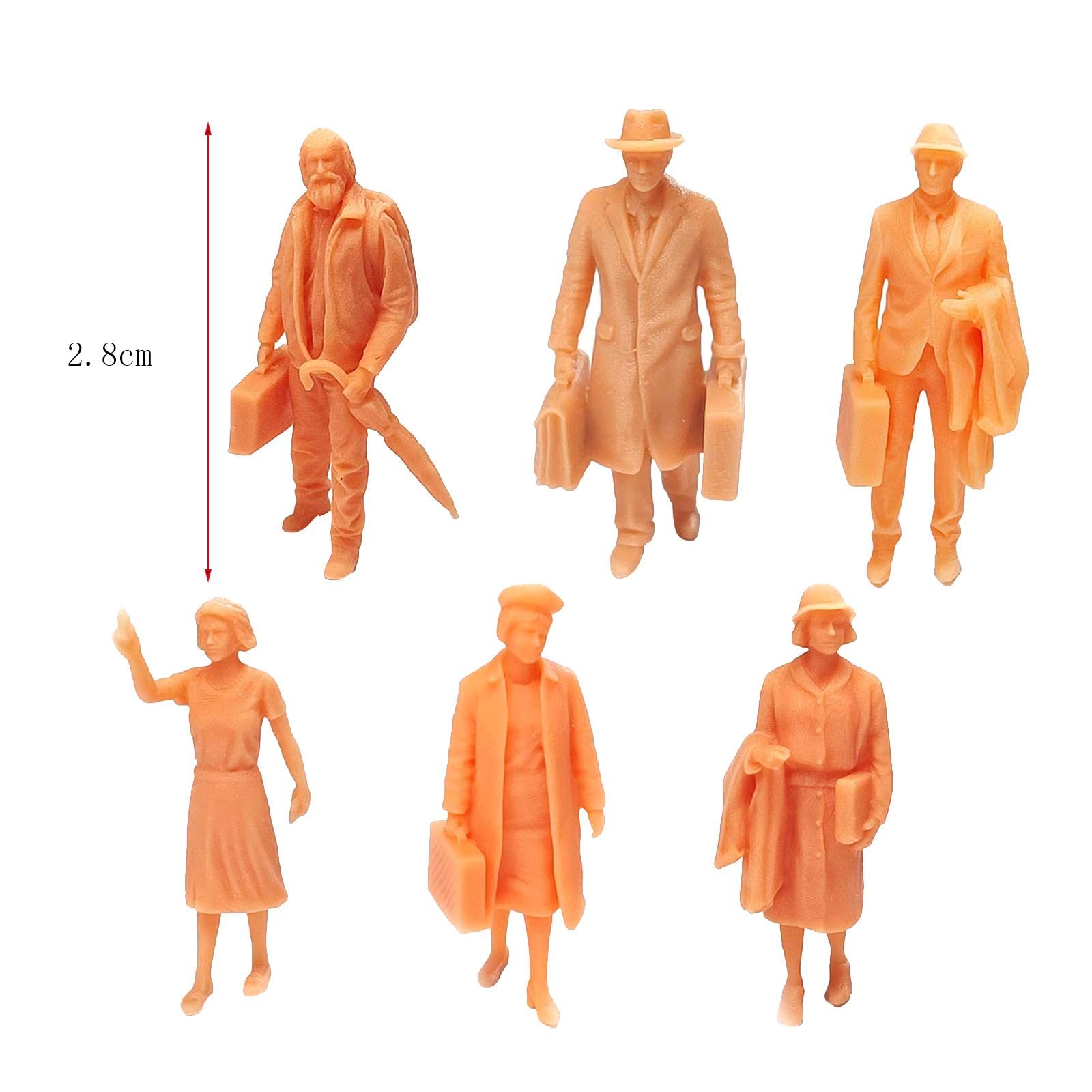 Set 10 Personaggi Non Dipinti Scala 1/64 Resina