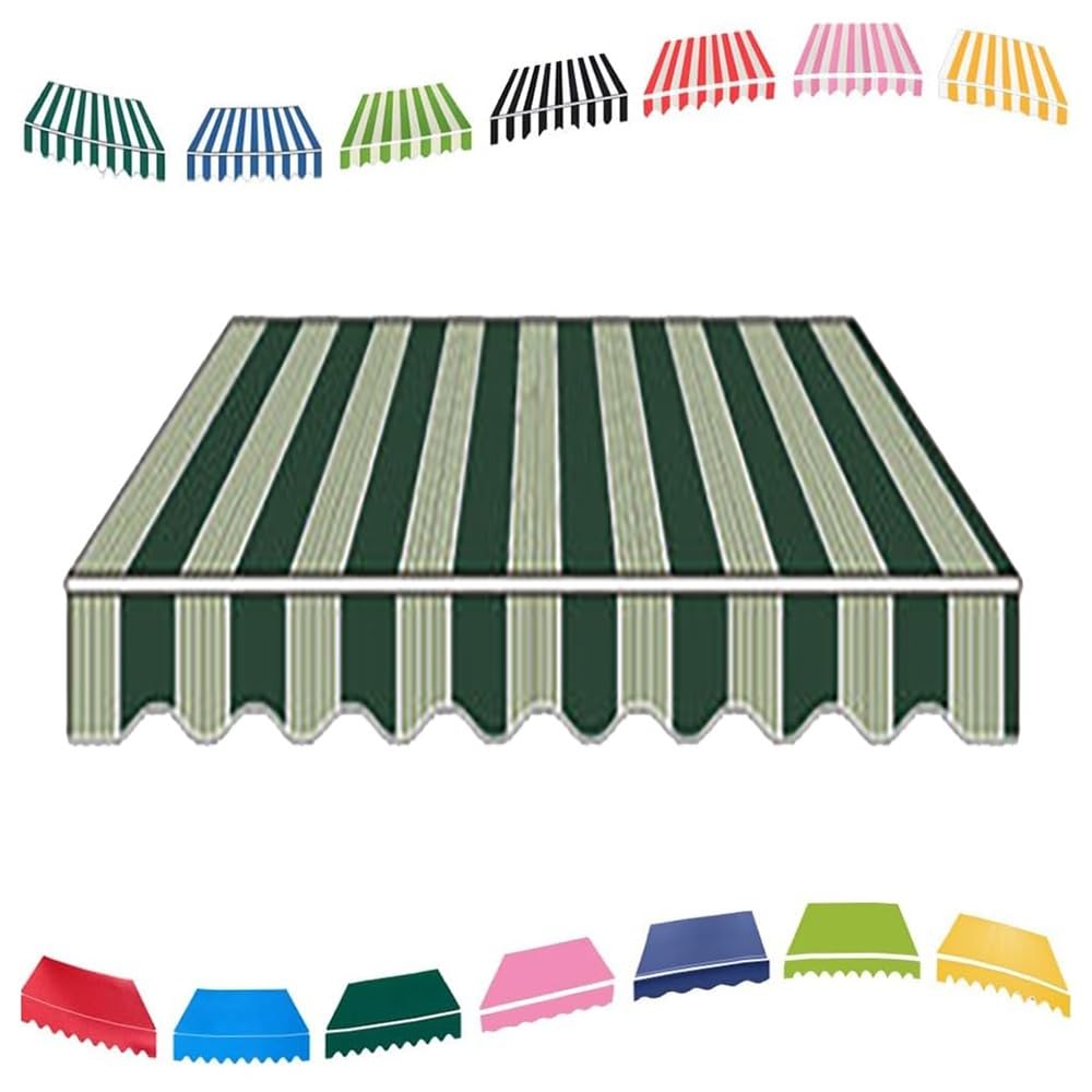 Tela di ricambio manuale per tenda da sole retrattile, per esterni, per cortile e terrazza, disponibile in 4,9 x 3,7 m, 3,7 x 3 m, 3 x 2,4 m, 2,4 x 1,5 m (striscia B)